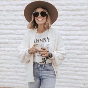 Madewell Bobble Pom Pom Knit Open Front
Cardigan - XL